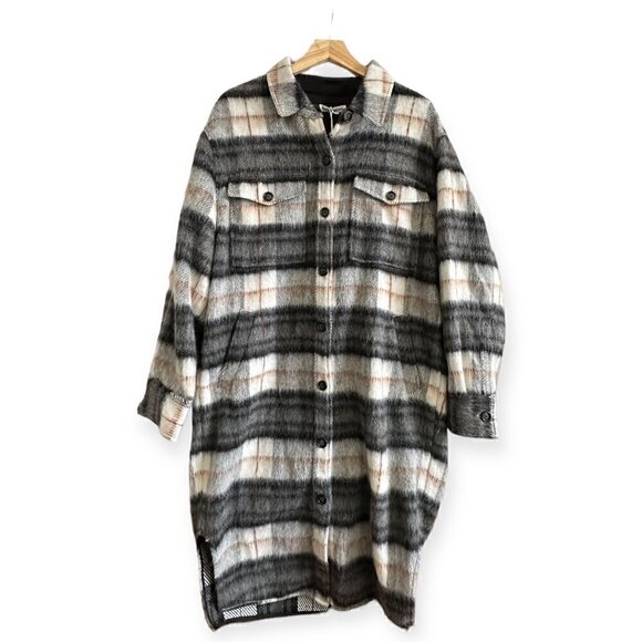 Reformation Ainslie Jacket/Coat in Plaid, Size M, New with Tags - Picture 1 of 16